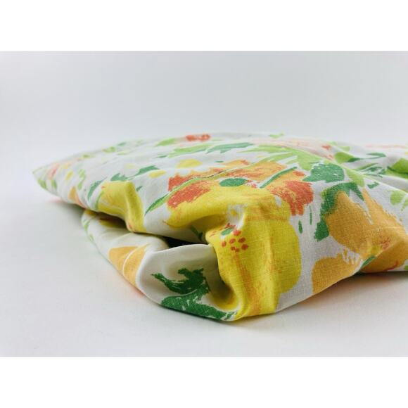 Lady Pepperell One Fitted Sheet No Iron All over Print Flower Power Orange Green - Picture 10 of 10